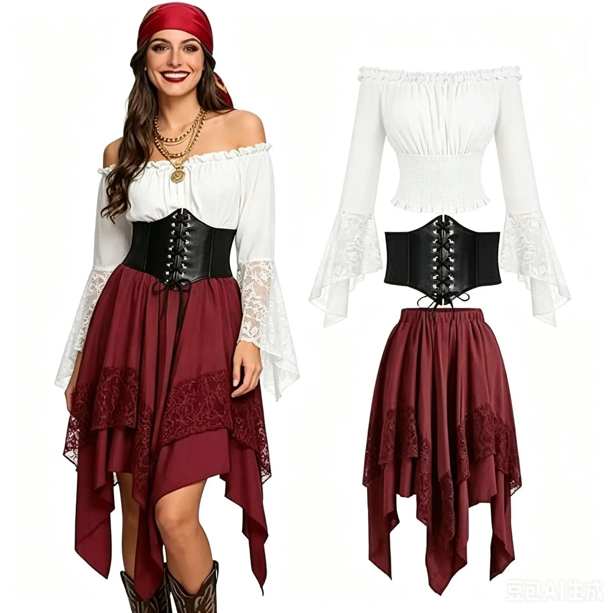 Piratkostyme Kvinne